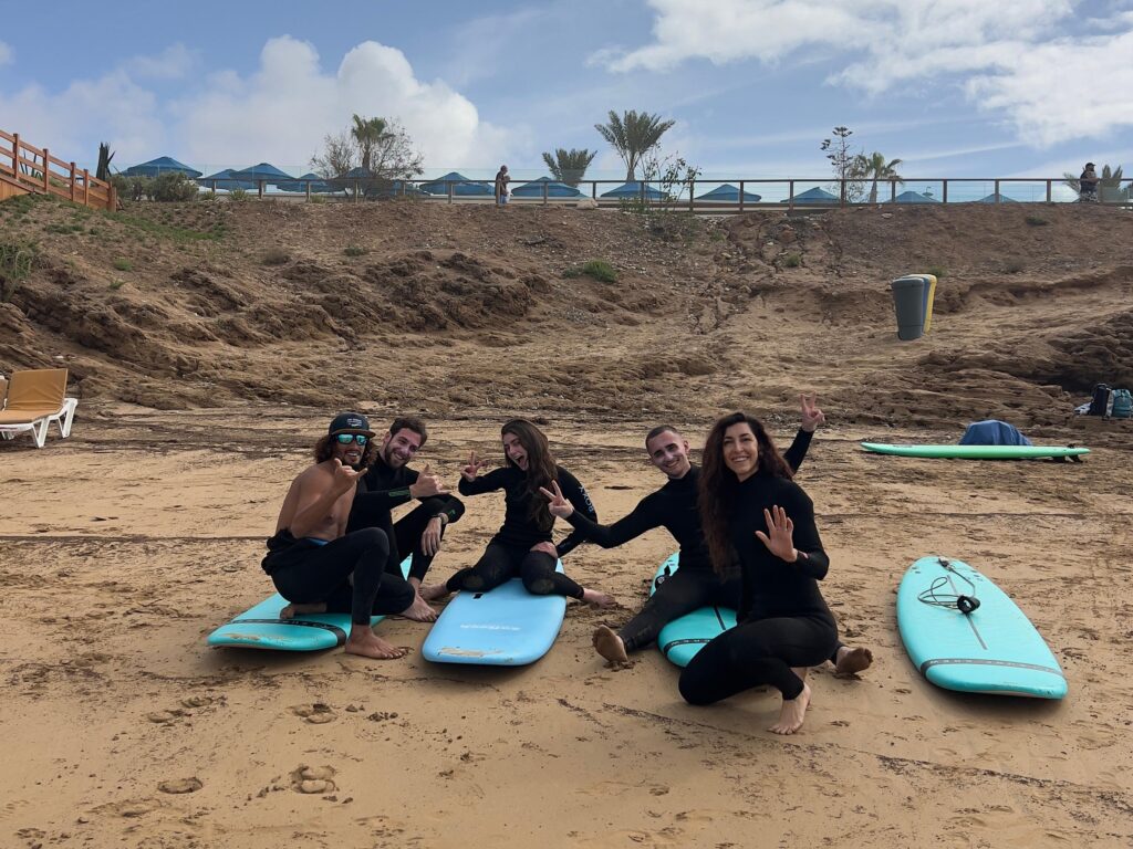 Surf camp boards Tamraght group