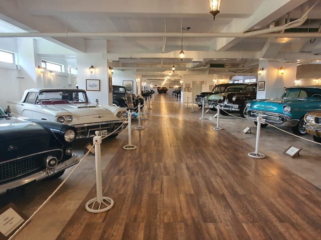 The very impressive car collection at Quierolo