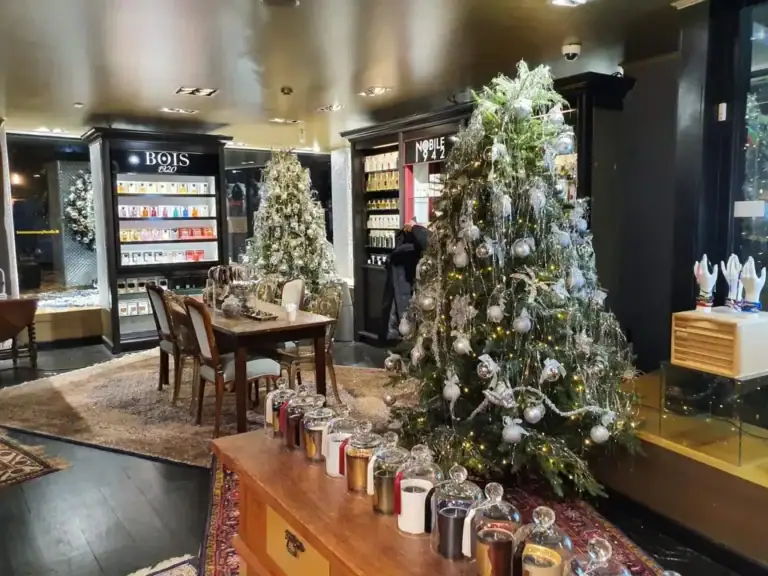 Kerstbomen in zilver en wit