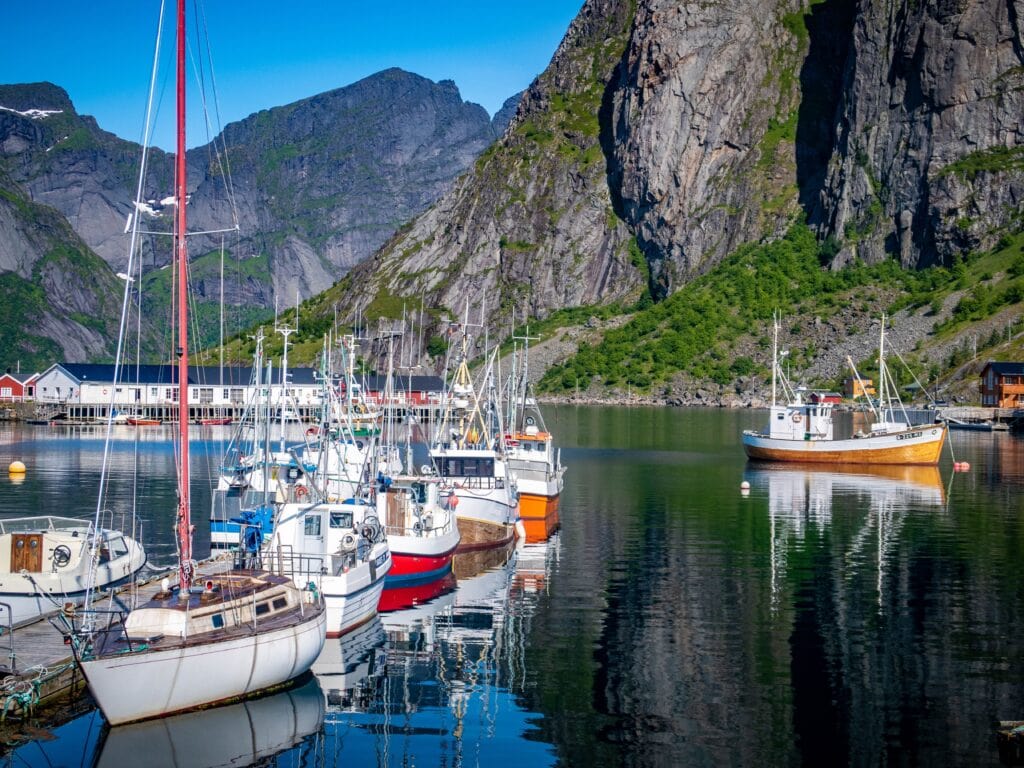 Porto della costa norvegese