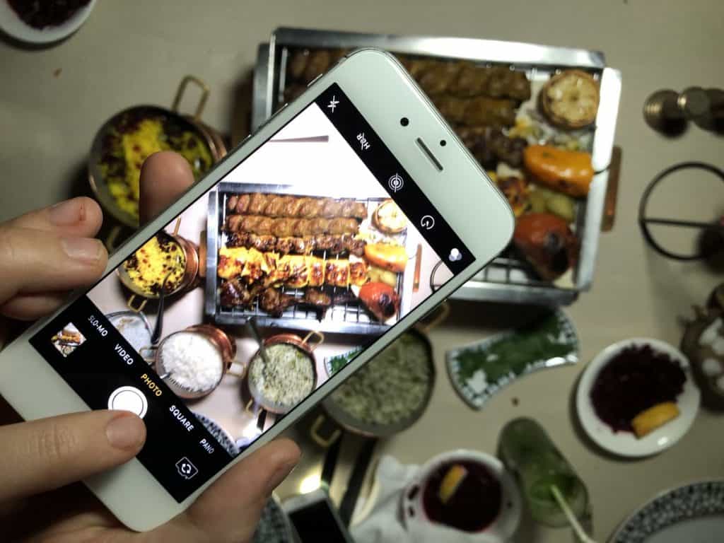 Taking food photos wih iphone 