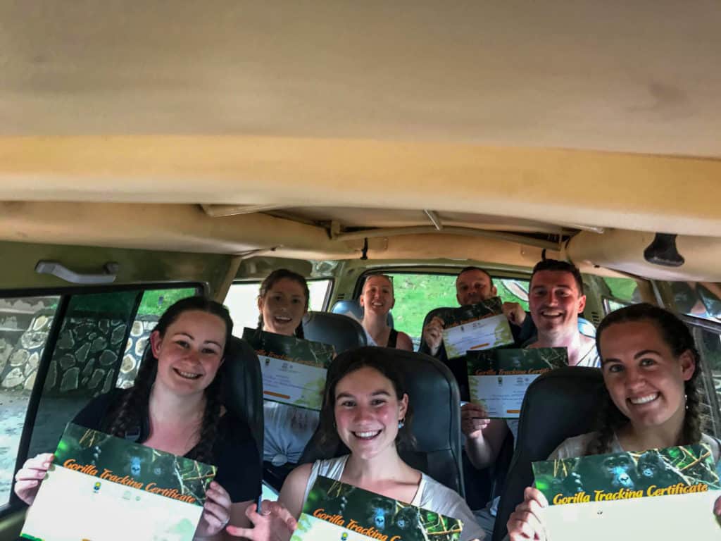 Gorilla trek certificates