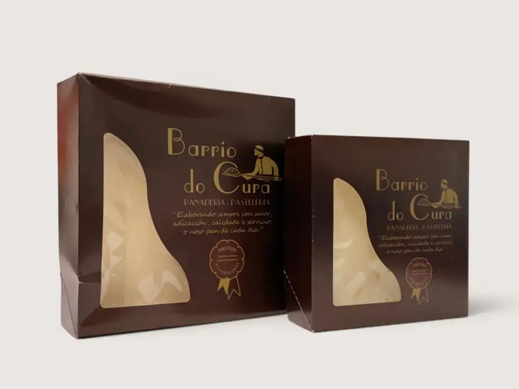 CAJA DE PAPEL PARA ALIMENTACION PANADERIA BARRIO DO CURA EN VIGO