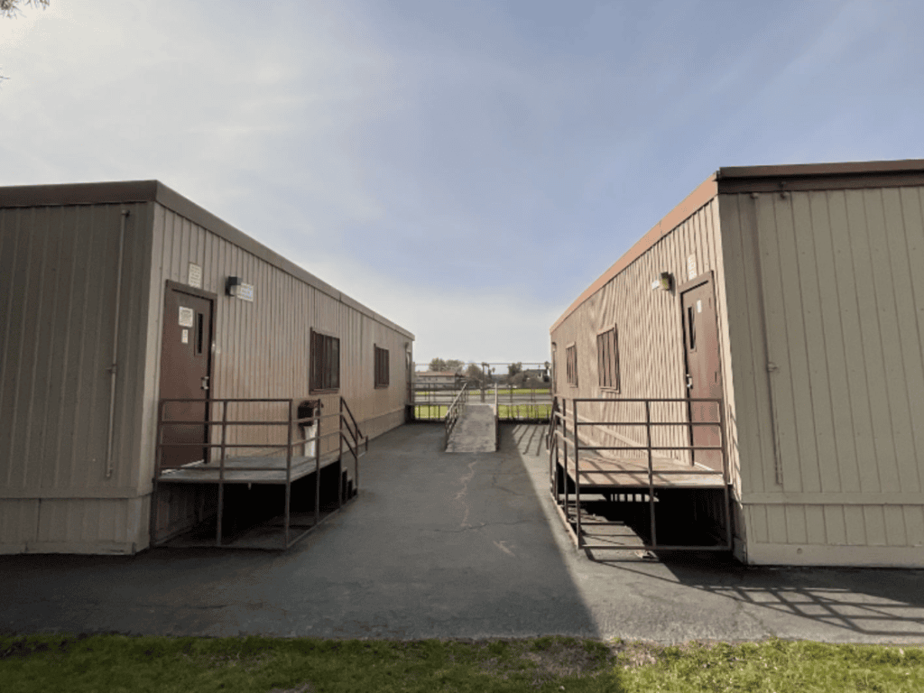 Administrative-office-space-with-modular-buildings Two 24' x 40' modular buildings used as offices on a church campus.