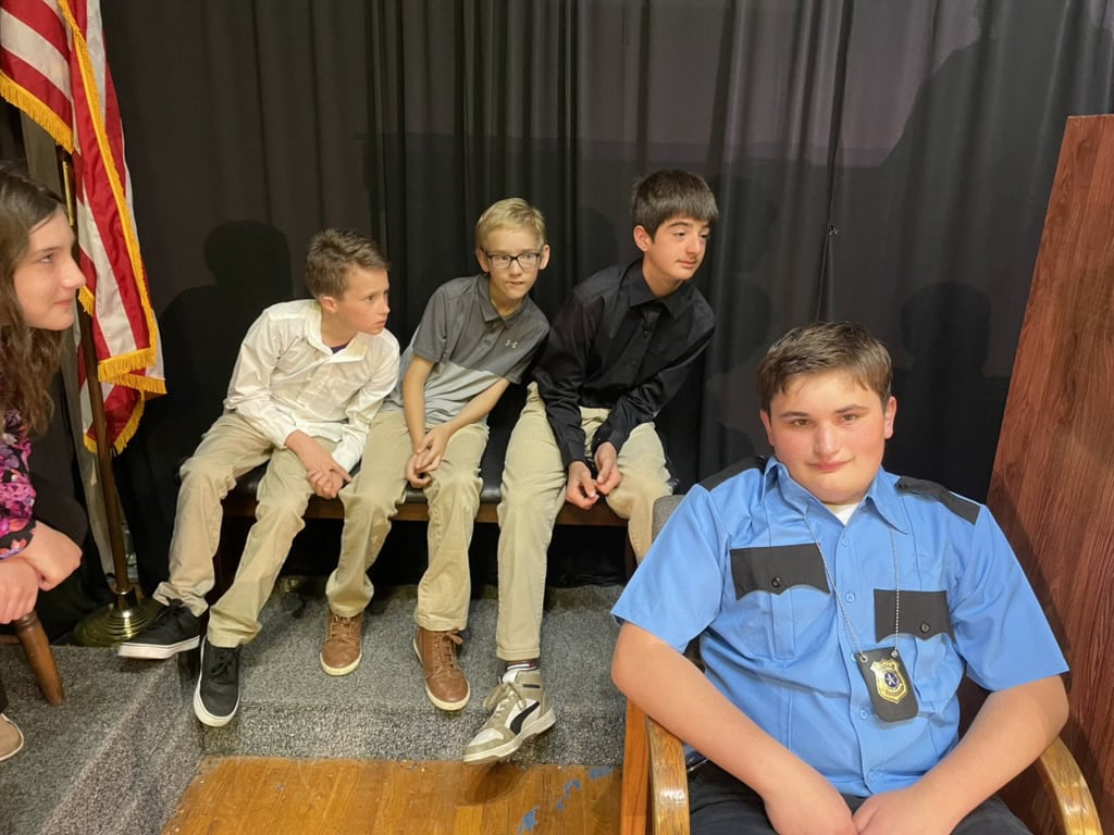 Students performing Order in the Court at Martin Luther School Joplin