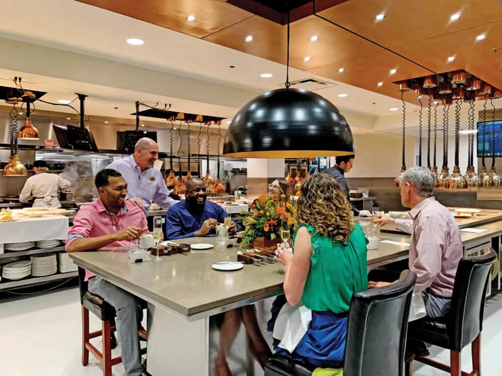 Mohonk Guest Enjoying Hudson Valley Fine Dining at Mohonk's Chef's Table Experience