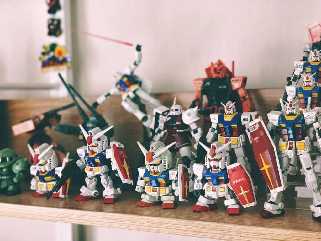 Japanese cardboard Gundam toy