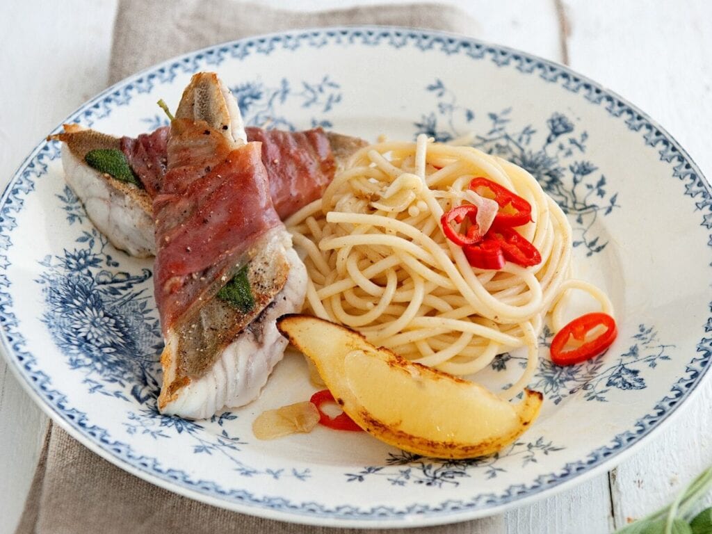 Saltimbocca van rode poon