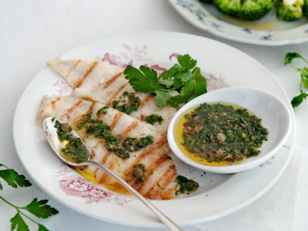 Gegrilde scharfilet met salsa verde