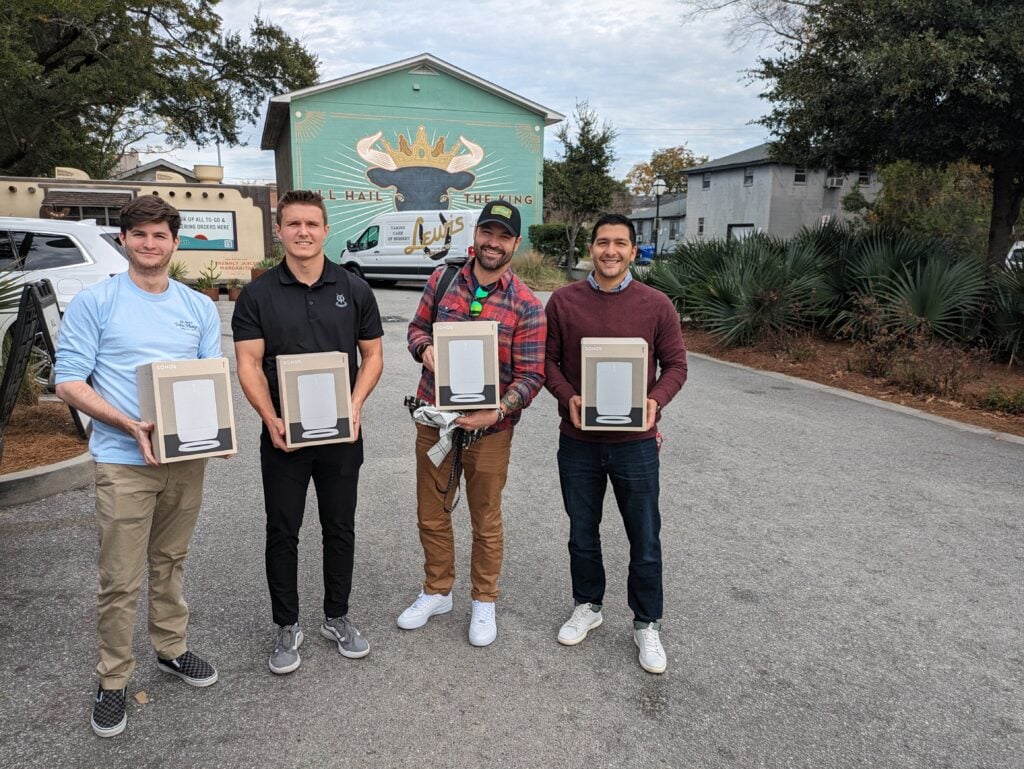 picture of the Charleston based developers at Lewis Barbeque December 2023