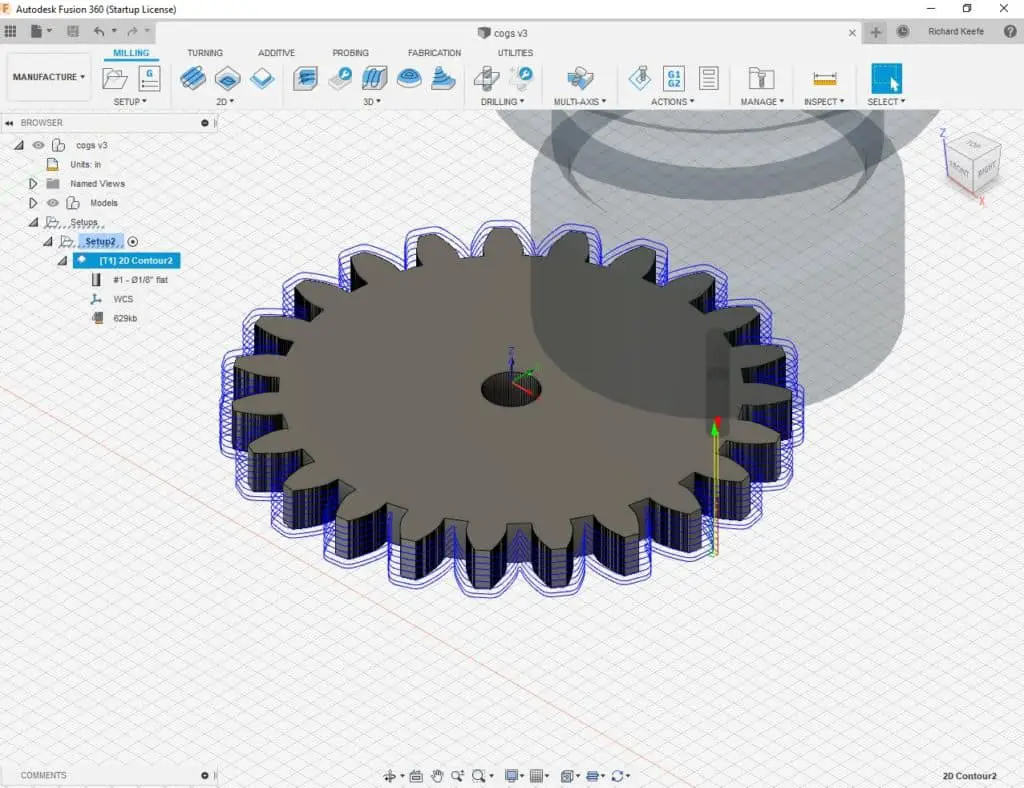 generated cutter paths in fusion 360