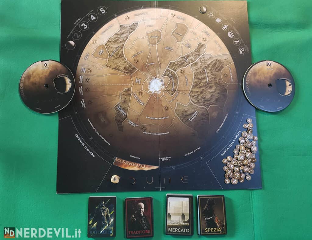 dune un gioco di conquiste e diplomazia preparazione plancia