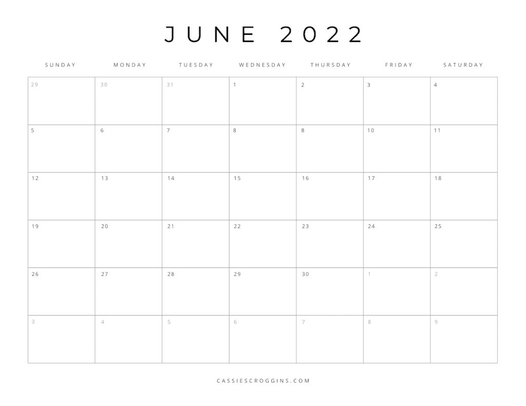 free printable 2022 blank calendar templates all 12 months cassie scroggins