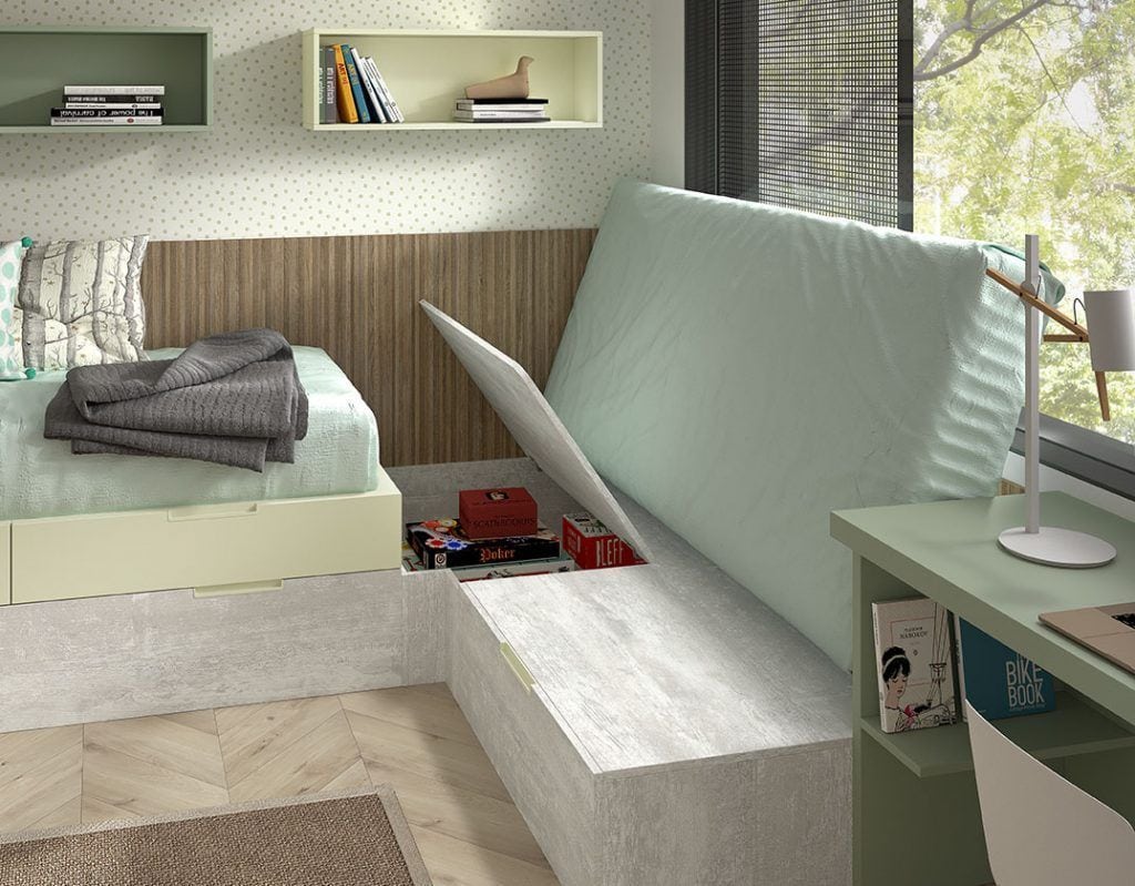 Diseño de dormitorio Juvenil rincón