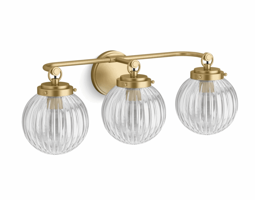 KOHLER EMBRA THREE LIGHT BATHROOM SCONCE