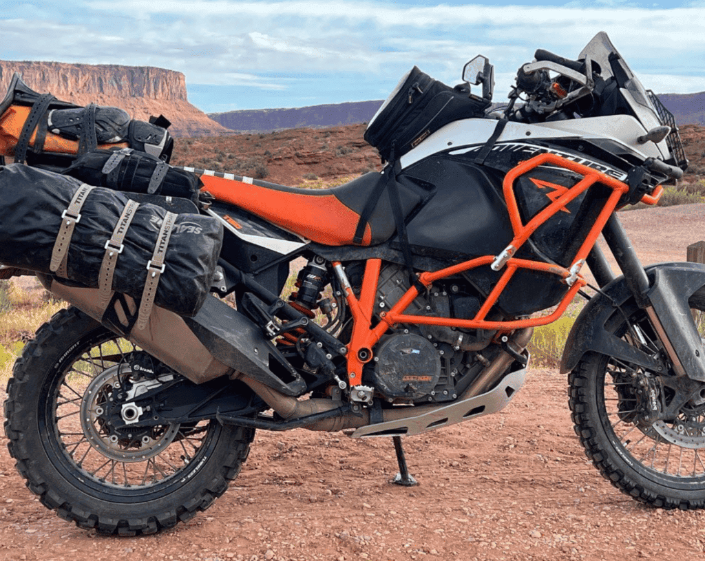 ADV Adventure Motorcycle with Titan Straps