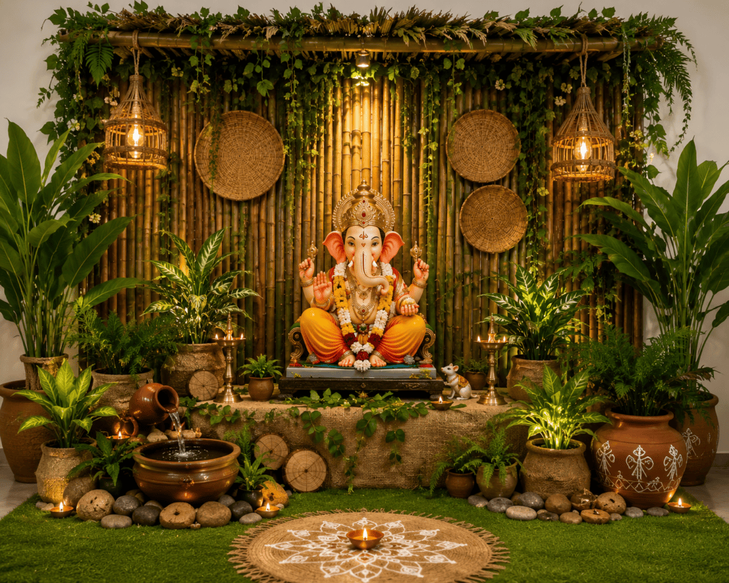 Ganpati decoration themes simple