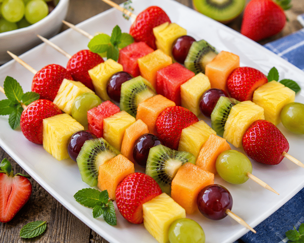 Fruit Kebabs For Outdoor Kayaking
