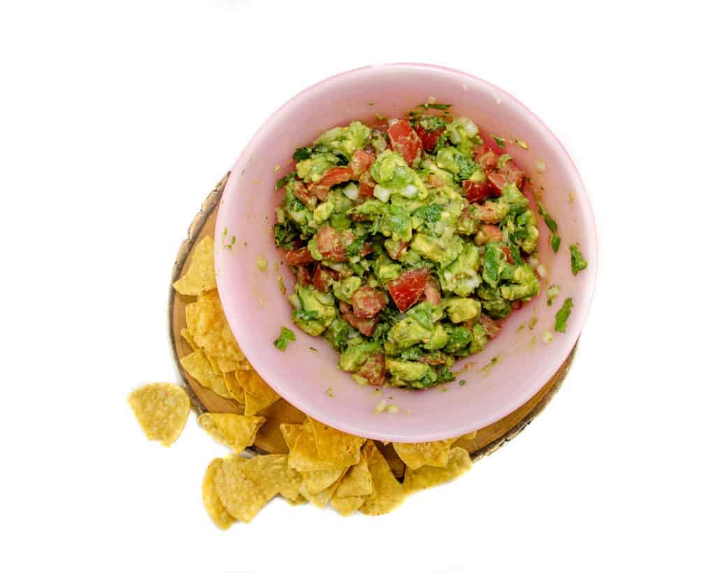 guacamole et croustilles