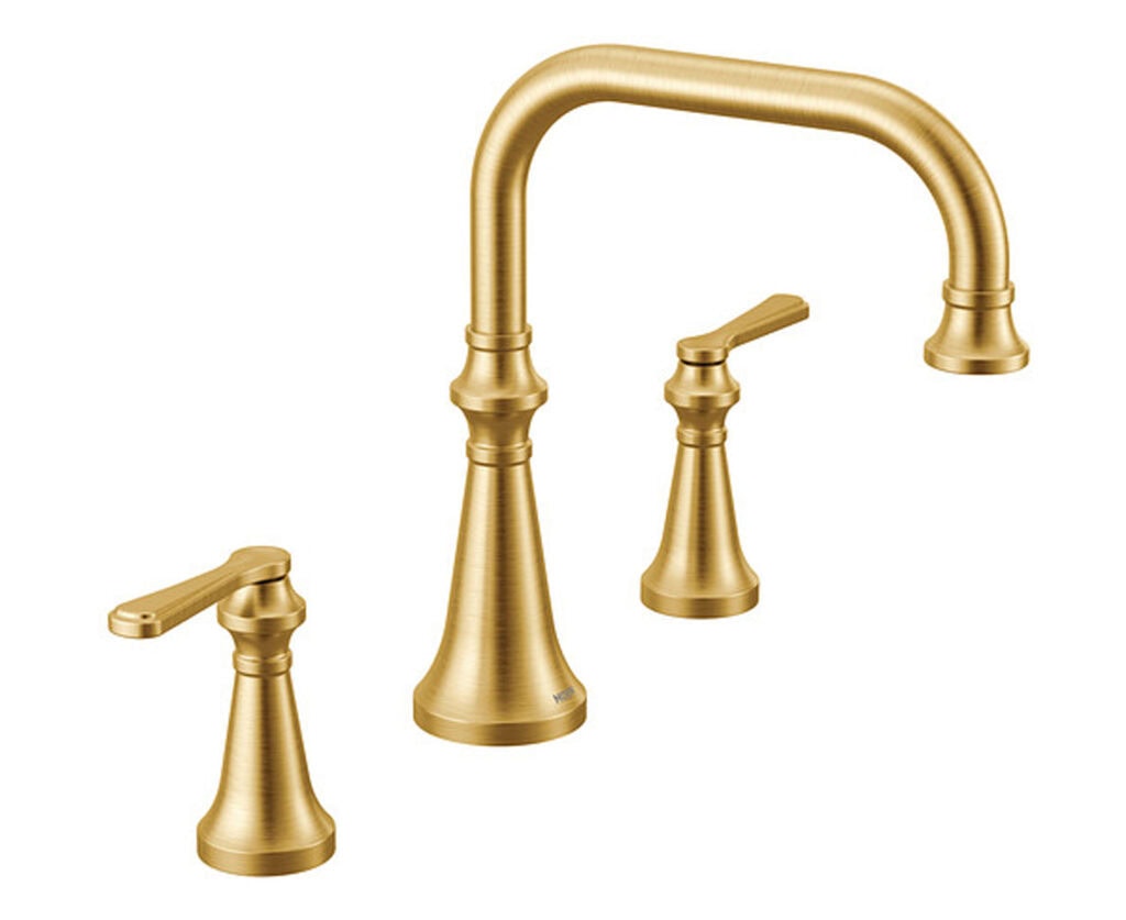 Mid Century Moen Colinet Bathroom Gold Faucet