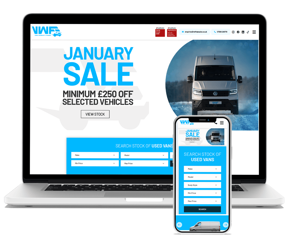 Van Dealer Websites - Engine Room Professional Package