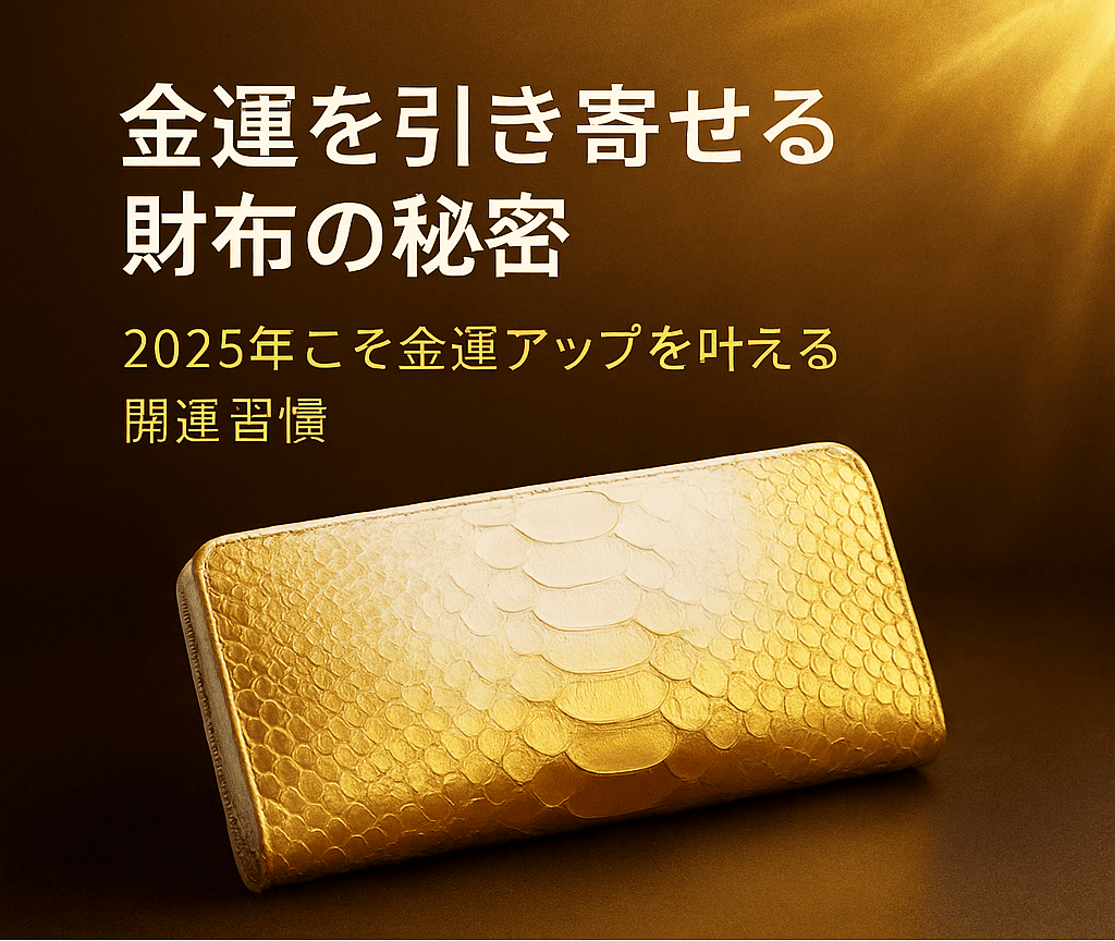 金運を引き寄せる財布の秘密|2025年と2026年こそ金運アップを叶える開運習慣