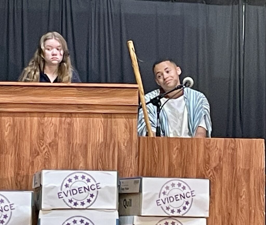 Students performing Order in the Court at Martin Luther School Joplin
