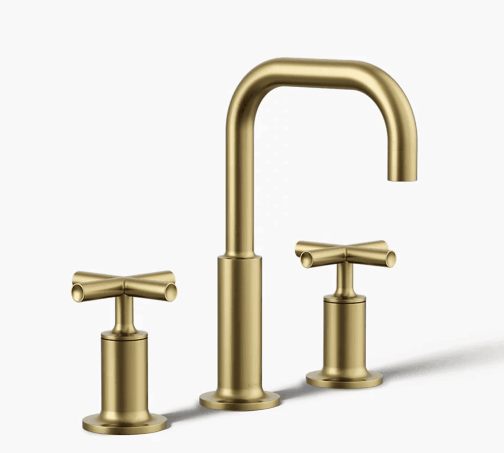 Kohler Purist Brass Cross Handle Bathroom Faucet