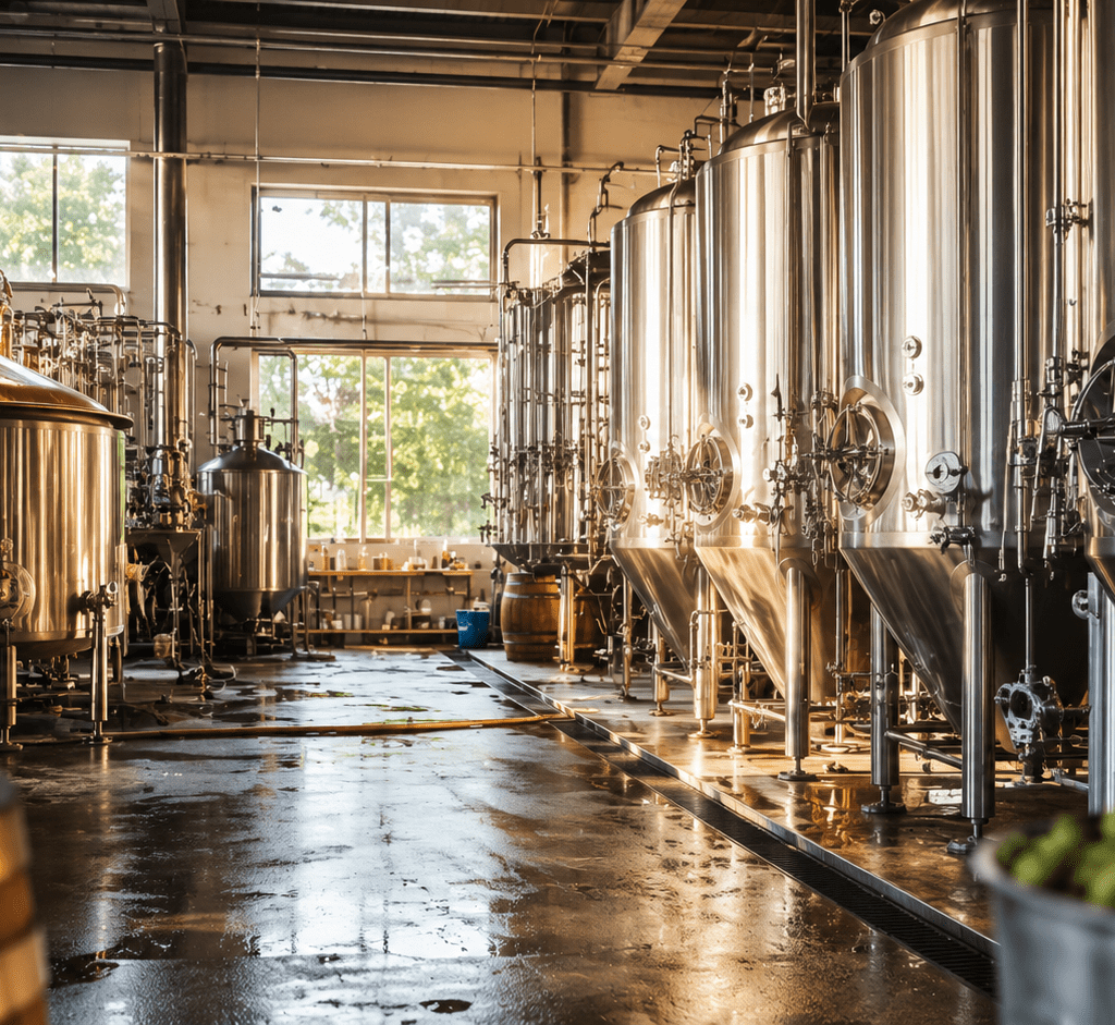 Ampha X10 measuring brewing yeast viability on the brewery floor