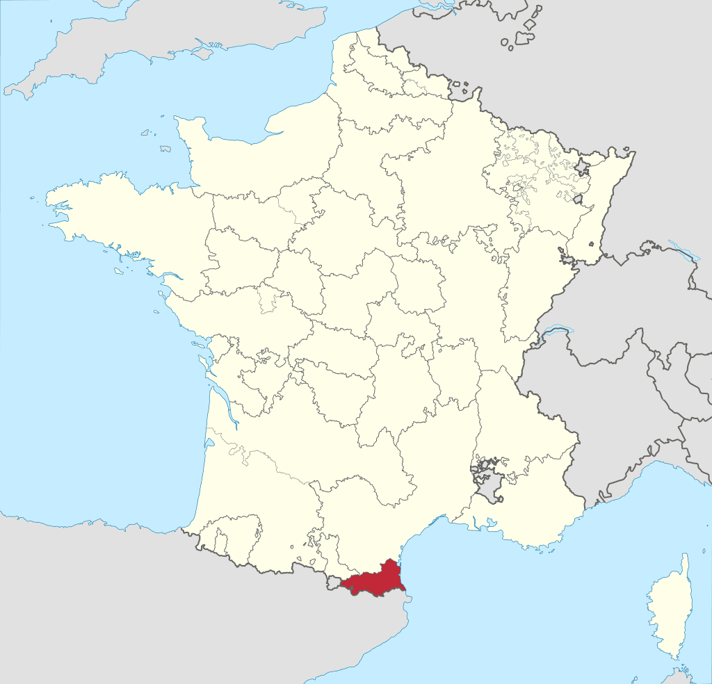 Mapa de situación del Rosellón