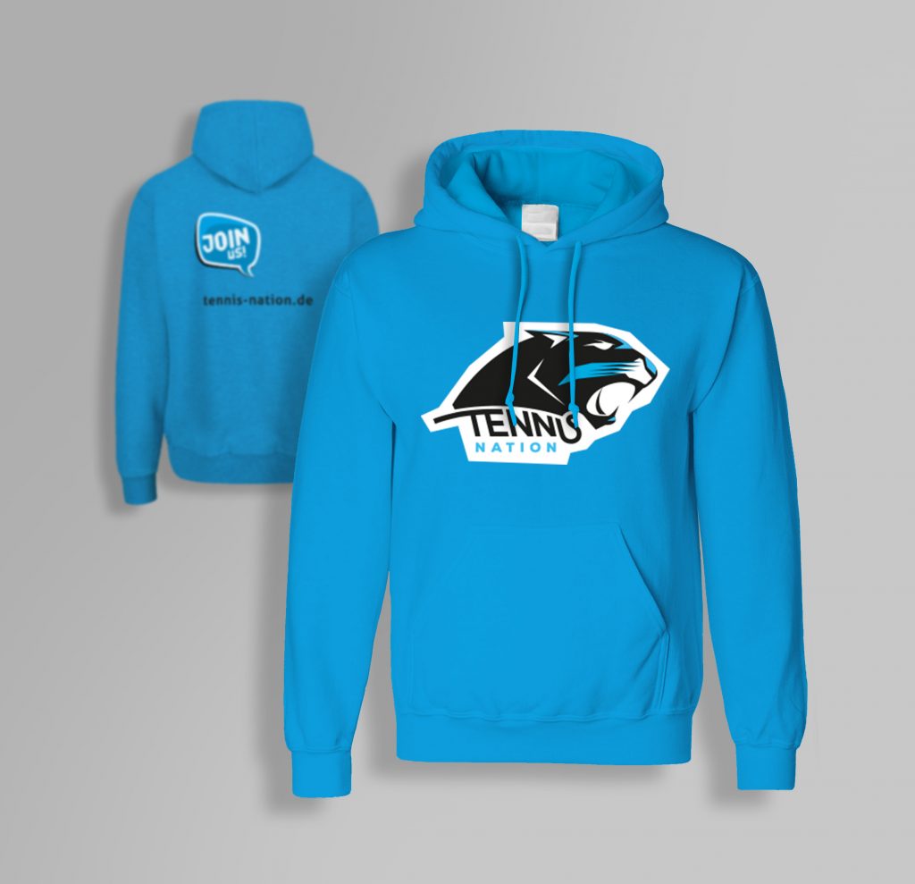 Logo auf Kapuzenpullover Tennis Nation