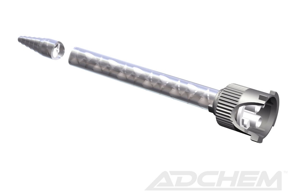 Statikmischer, Helix, B-System, 1:1, 2:1, 25-75ml, gebogene Dosiernadel MBH 05-12D inkl. IOT