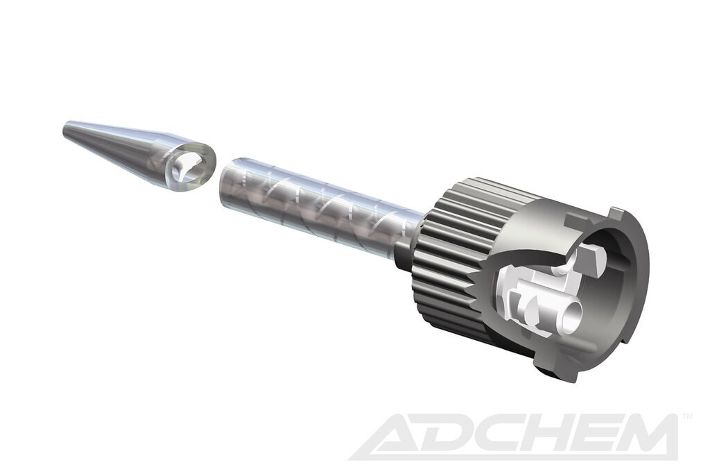 Statikmischer, Helix, K-System, 1:1 und 2:1, 2,5-10ml, gerade Spitze MKH 02-08D