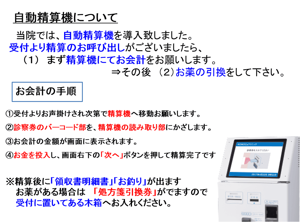 自動精算機説明１