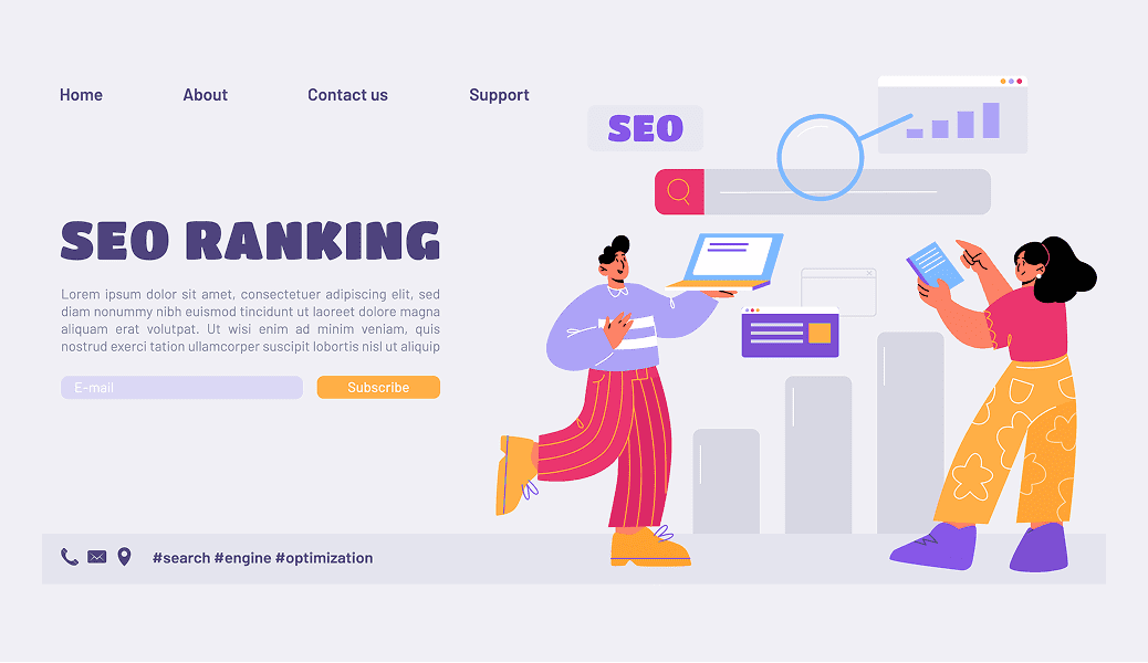 Visuel de maquettes de site internet optimisé SEO