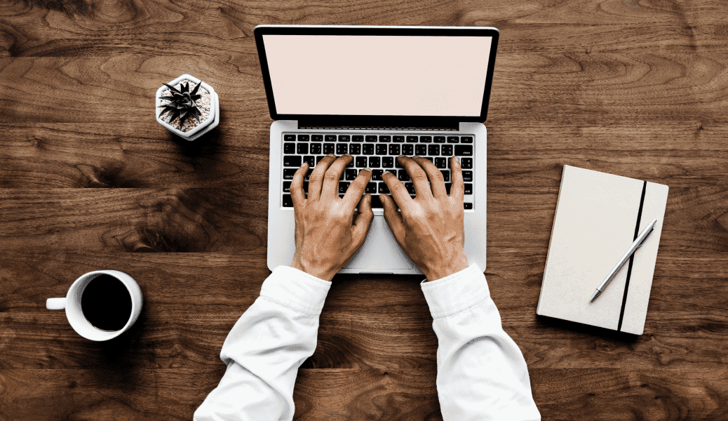 Ordinateur vue de dessus