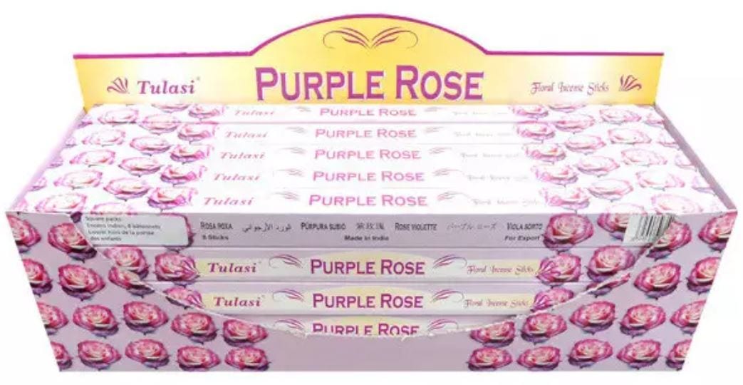 Encens Tulasi Rose Pourpre 8 bâtonnets