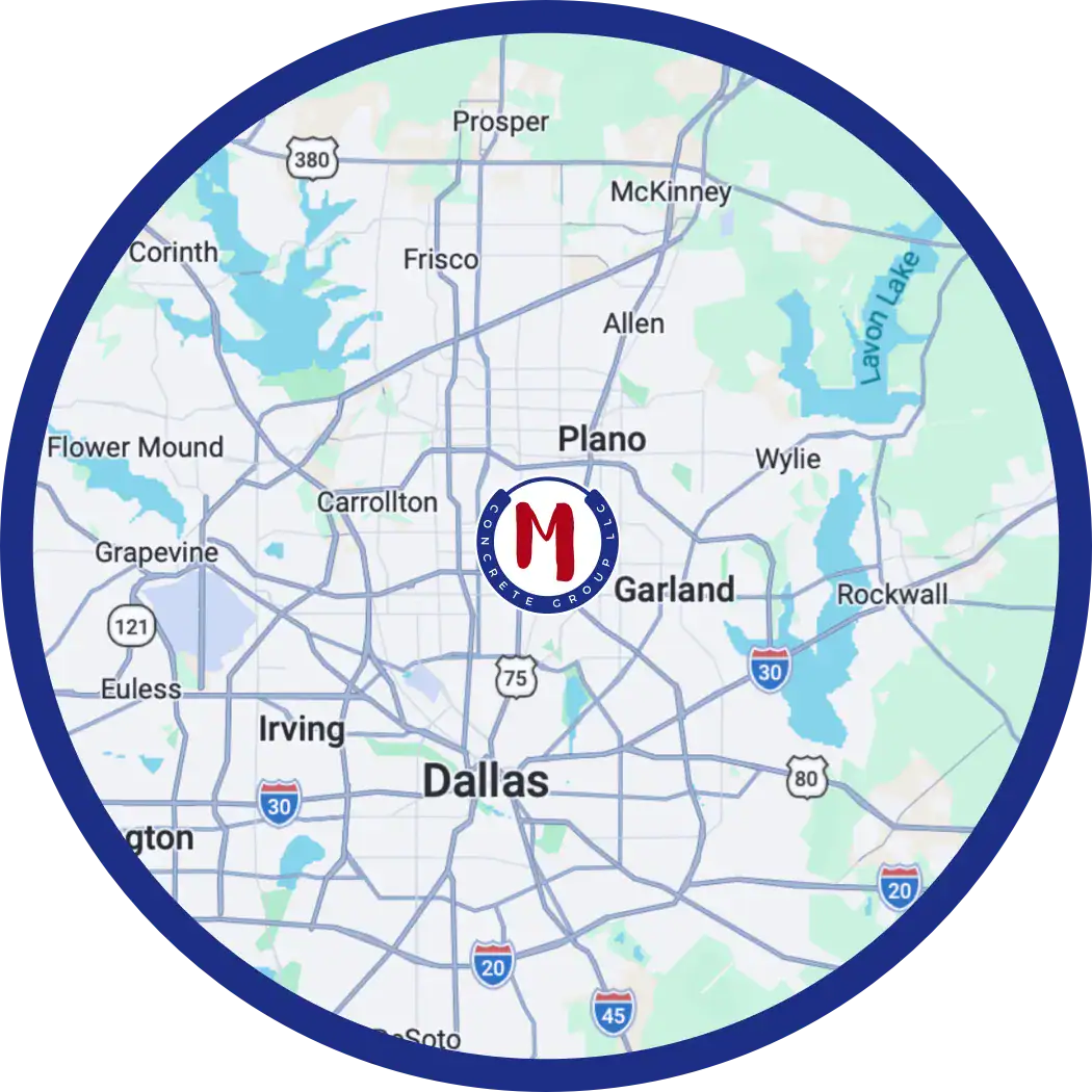 M Concrete Areas Serve Map