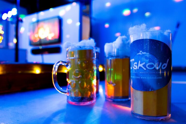 Bierpullen met IJskoud-logo