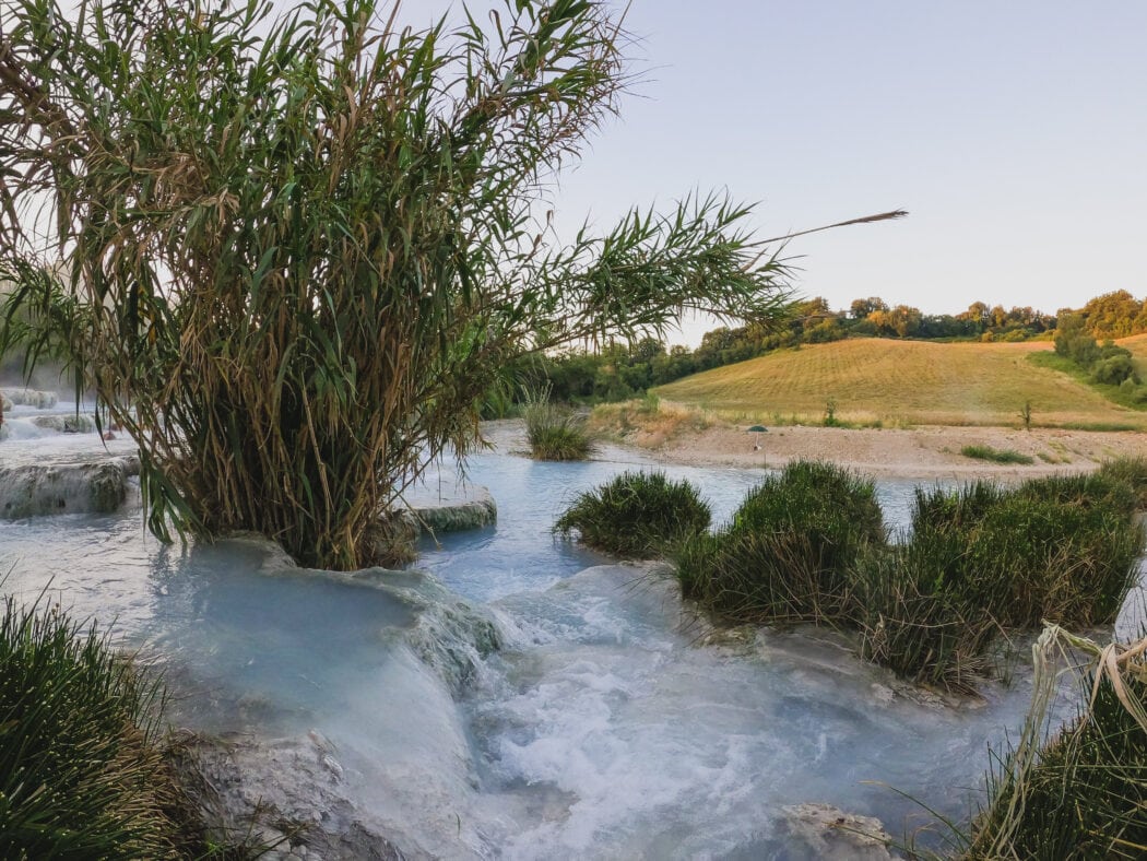 Saturnia hot springs in Tuscany