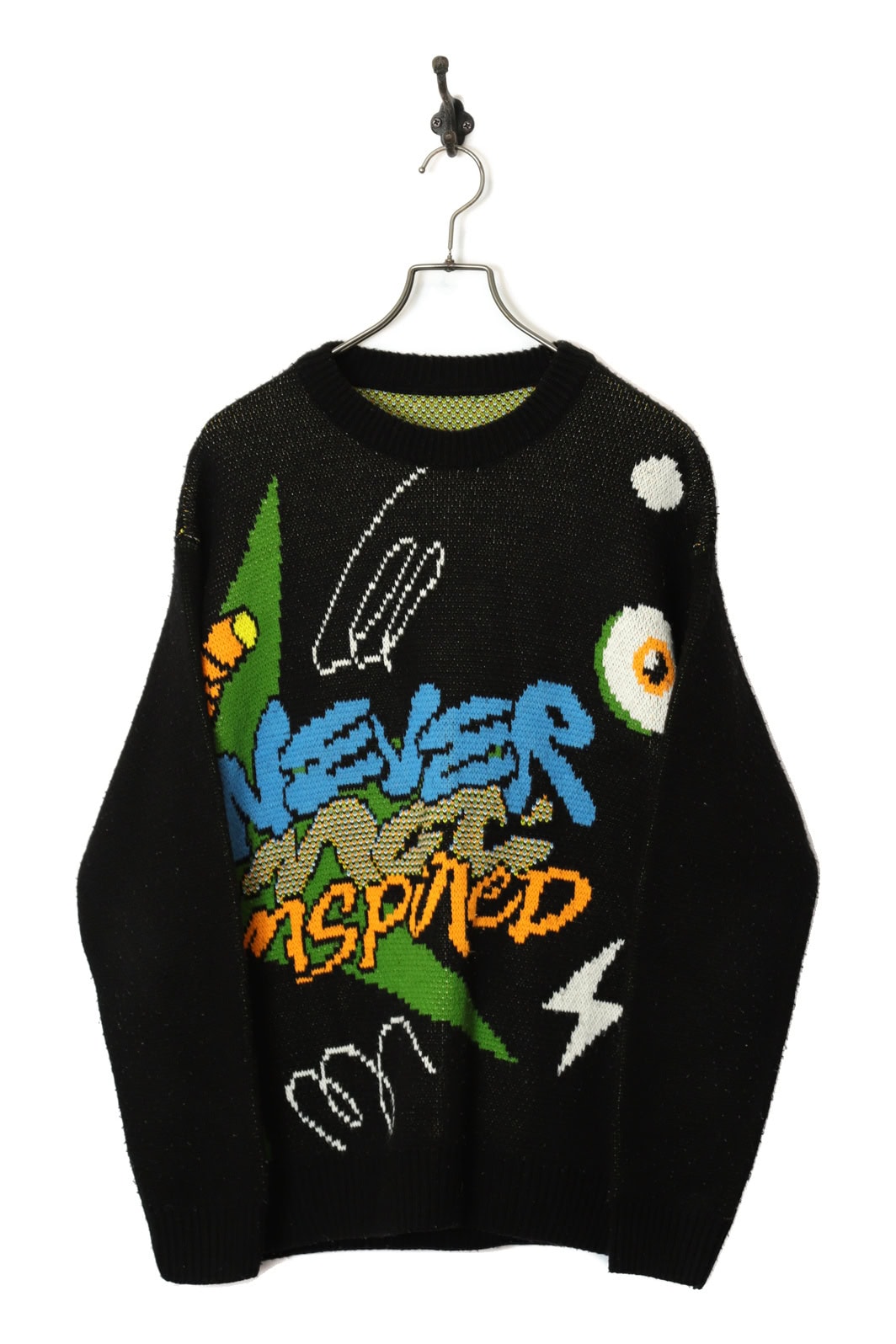VINTAGE JAQUARD PATTERN SWEATER/L