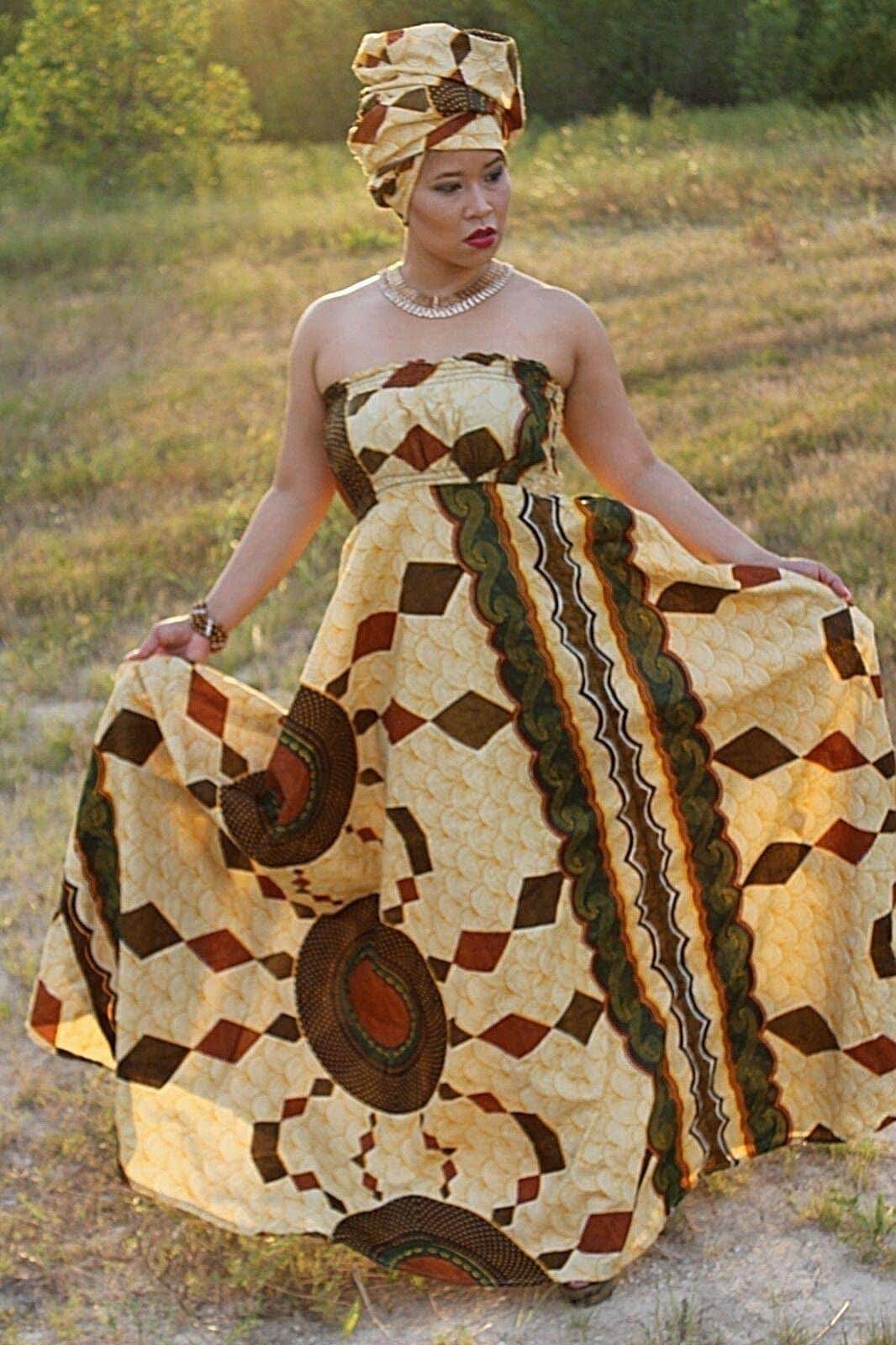 noopener African print dress from ebay by Oludan designs