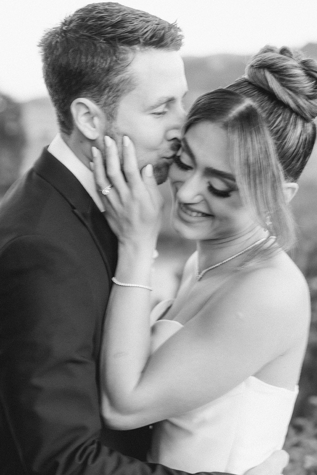 Andrea Gallucci - Destination Wedding Photographer- Amalfi Coast Positano Santorini Barcellona Rome Ravello Paris New York black and white wedding portrait of the bride and groom