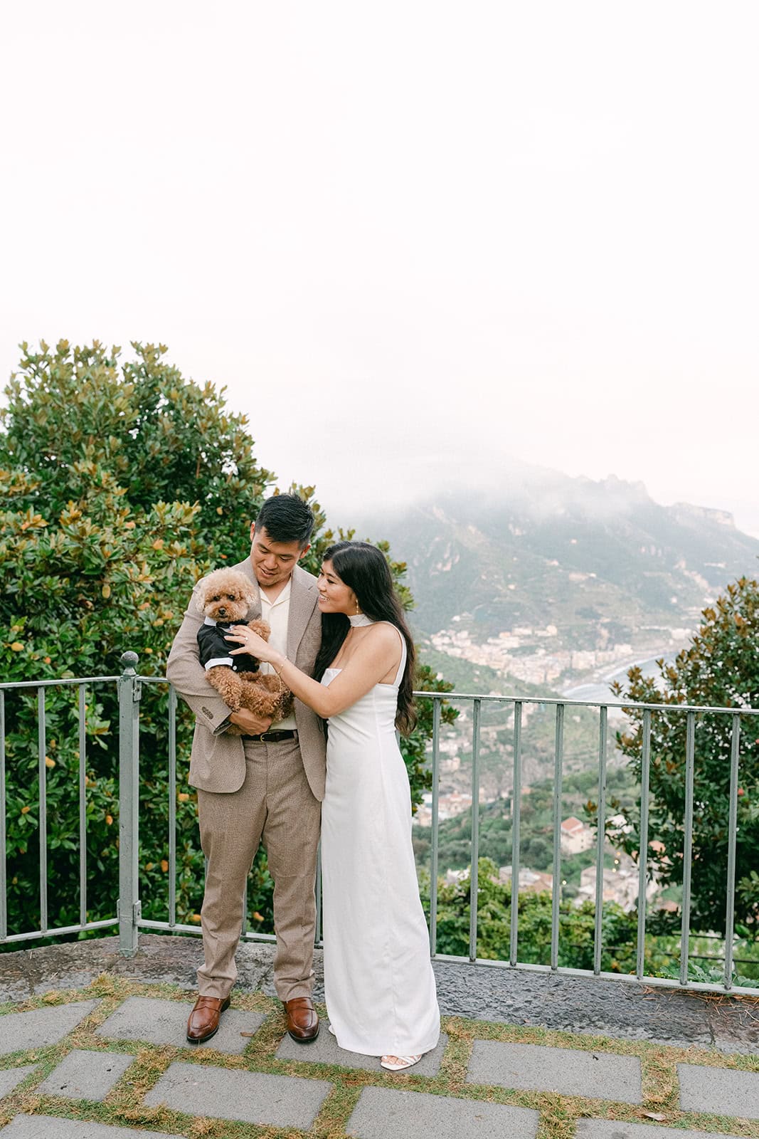 Andrea Gallucci - Destination Wedding Photographer- Amalfi Coast Positano Santorini Barcellona Rome Ravello Paris New York Amalfi Coast engagement session featuring couple and their dog