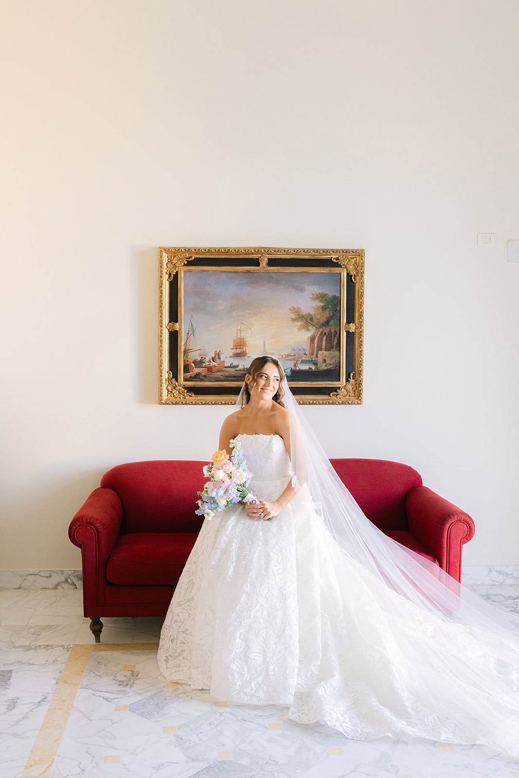 Candid bridal getting ready photos waiting for ceremony