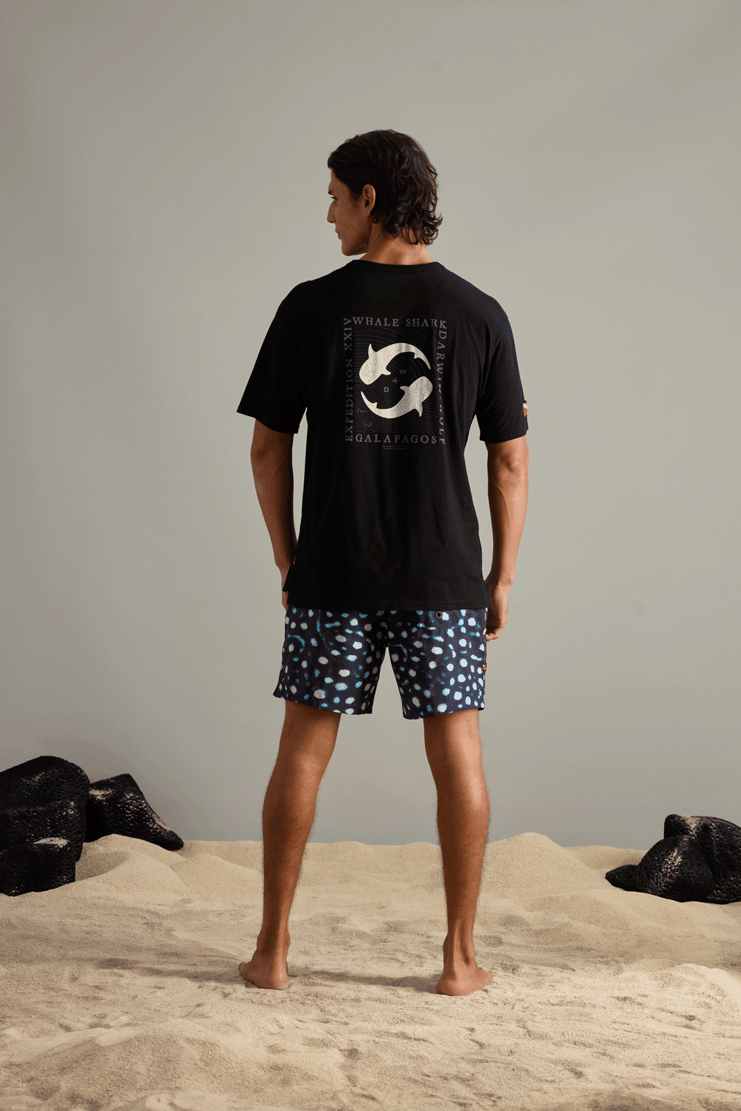 CAMISETA HOLGADA YING YANG NEGRO