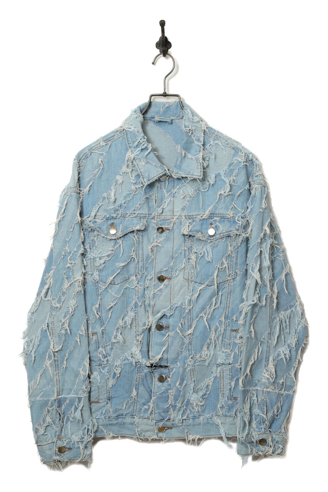 VINTAGE GRUNGE CUSTOM DENIM JACKET/L