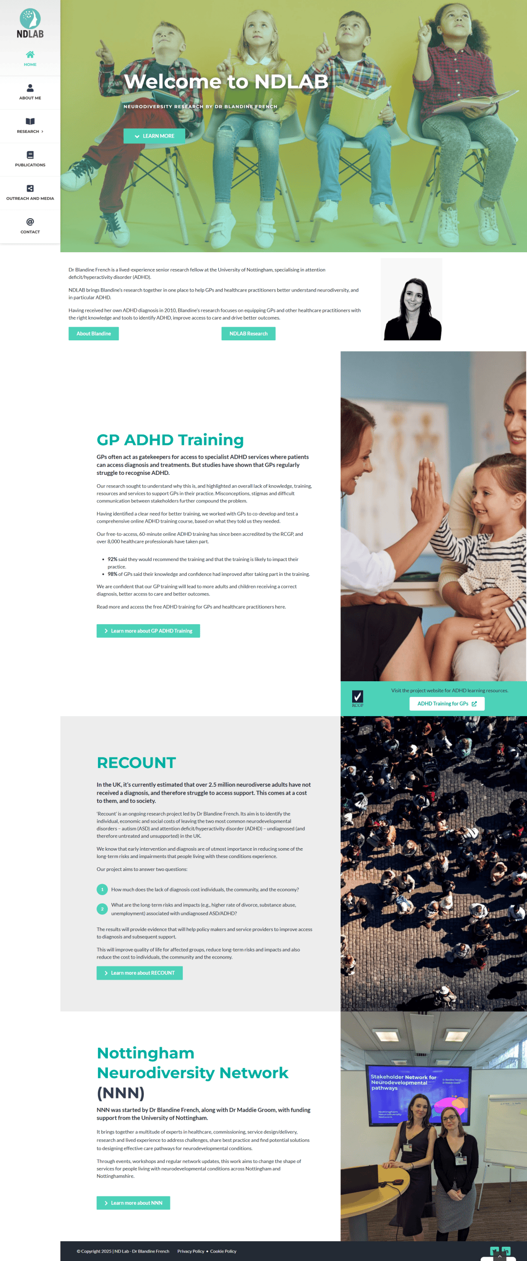 NDLab - research project website