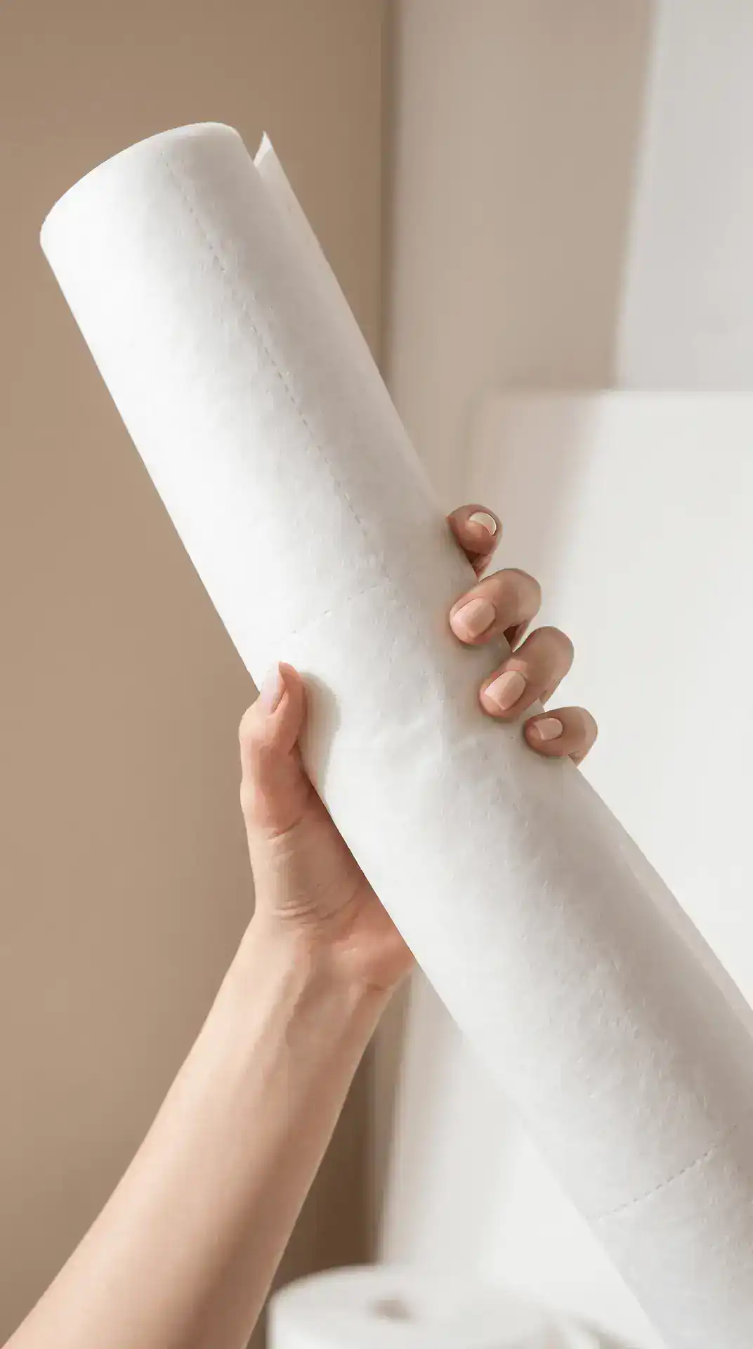 Non-woven fabric in a roll perforated 60cm x 80m white - Image 2