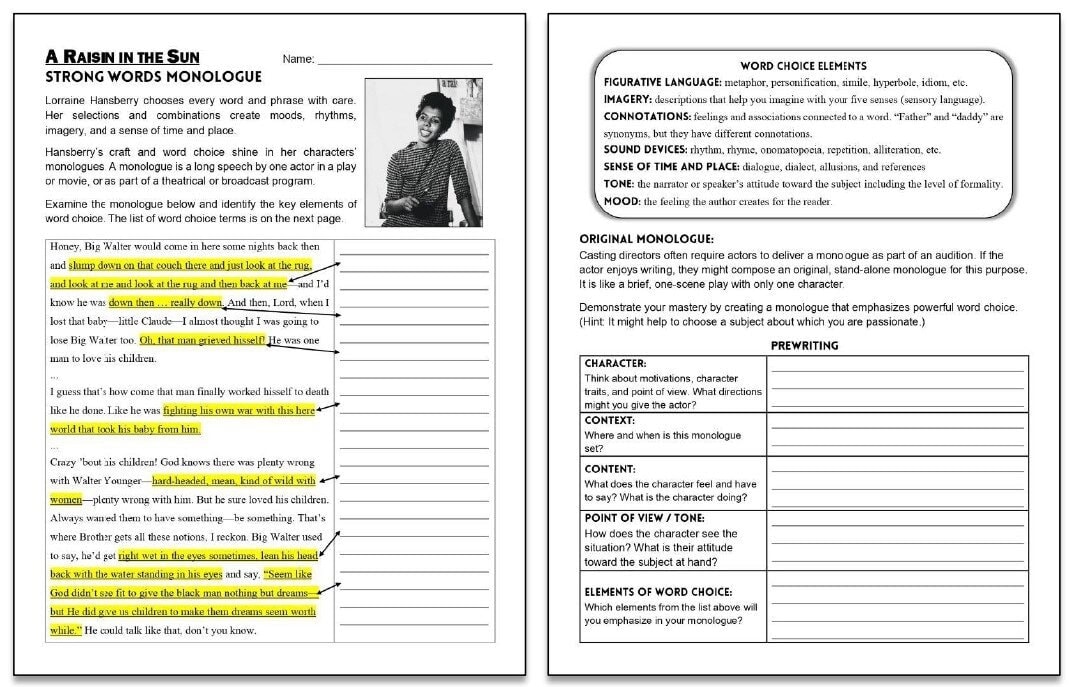 Raisin in the Sun Handout